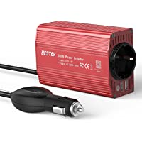 Inversor De Corriente 300W para Coche- BESTEK Transformador De 12v A 220v- Inversor con 1 Toma Enchufe Y 2 Puertos USB…
